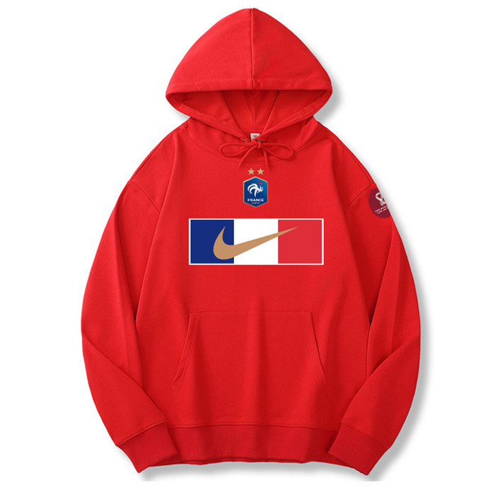 Men's France World Cup Soccer Hoodie Red